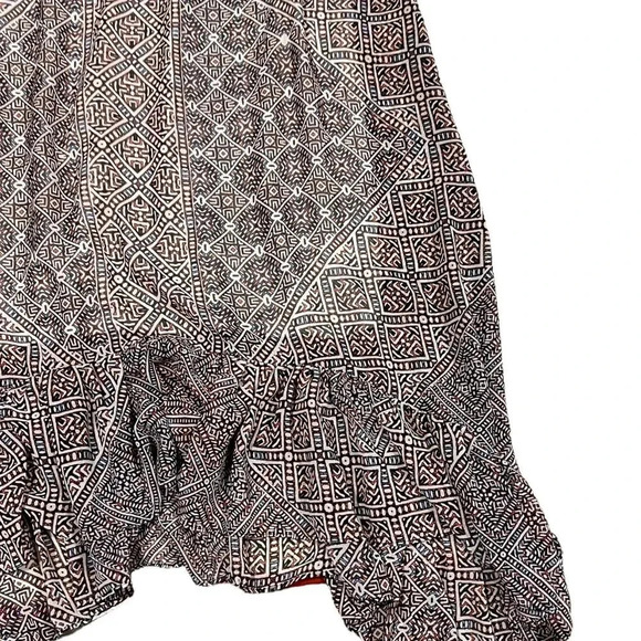 Zozo Grayish Aztec Print Shark Bite Midi Tank Dress XL - Picture 2 of 4